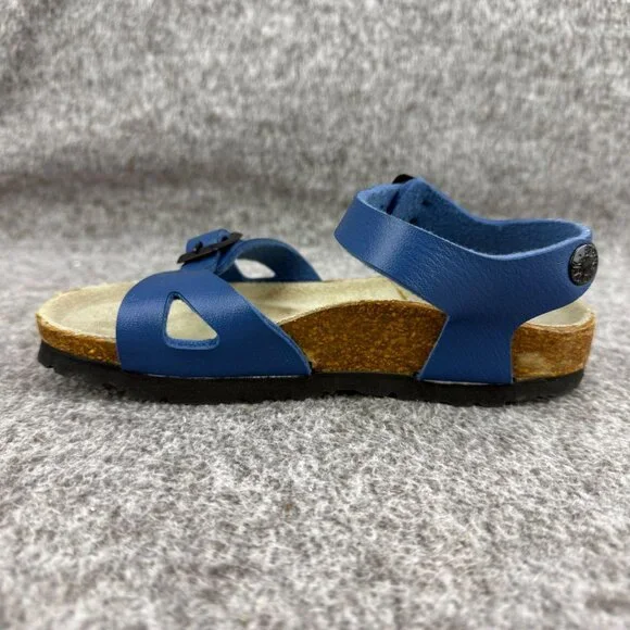 ✅Girls C11/EU29 Birkenstock Kids Rio Blue Birko-Flor Sandals *DISCOLORED SOLE - Picture 9 of 14